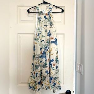 Cream Floral Dress